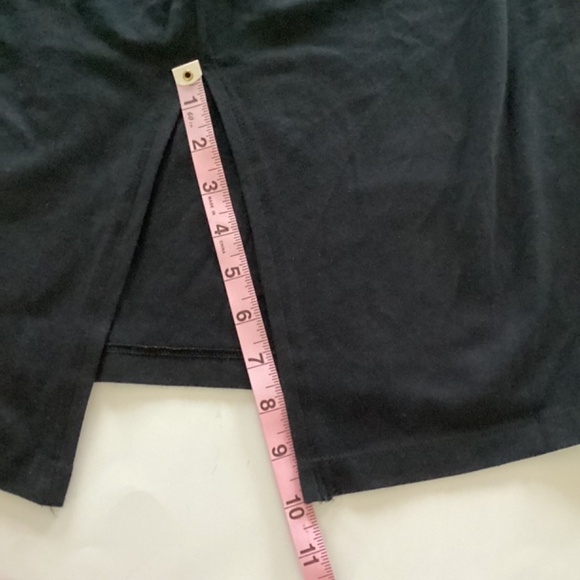 Old Navy Black High-Neck Halter Strap Side-Slit Midi Dress Sz XL Cotton Modal - Picture 11 of 13